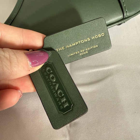 COACH HAMPTONS Re-Edition Leather Hobo Shoulder Bag Purse Hunter Green Ltd. Ed. - Picture 5 of 16